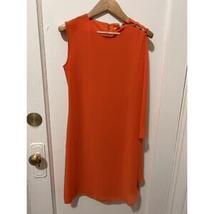 NWT Gianni Bini Orange Ruffle Side Dress |‎ XS